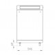 Le Marquier Outdoor-Küchenschrank 80 x55 cm schwarzer Stahl