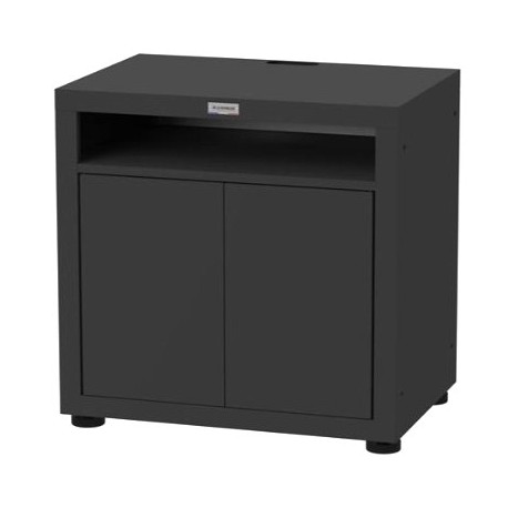 Armário de cozinha Le Marquier com duas portas 80x55 cm aço preto