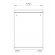 Le Marquier kitchen cabinet with two doors 80x55 cm black steel