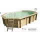 Piscine Bois Ubbink Azura 400x610 H120cm Delineador beige