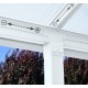 Pérgola de parede Olympia 3x4,25m em alumínio branco e policarbonato Canopia