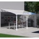 Pergola adossée Olympia 3x5,46m aluminium blanc et polycarbonate Canopia