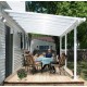 Pergola adossée Olympia 3x5,46m aluminium blanc et polycarbonate Canopia