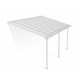 Olympia 3x5.46m white aluminium and Canopia polycarbonate wall-mounted pergola