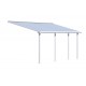 Olympia 3x6,1 m Wandpergola aus Weißaluminium und Canopia Polycarbonat