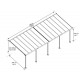 Pérgola de parede Olympia 3x7,30m em alumínio cinzento e policarbonato Canopia