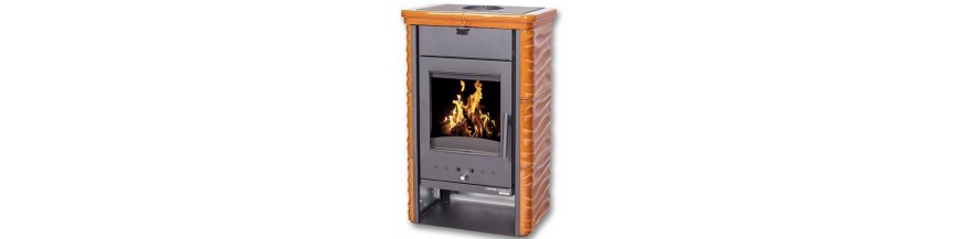 Wood tiled stove